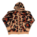Women's Cheetah Mohair Zip Up
