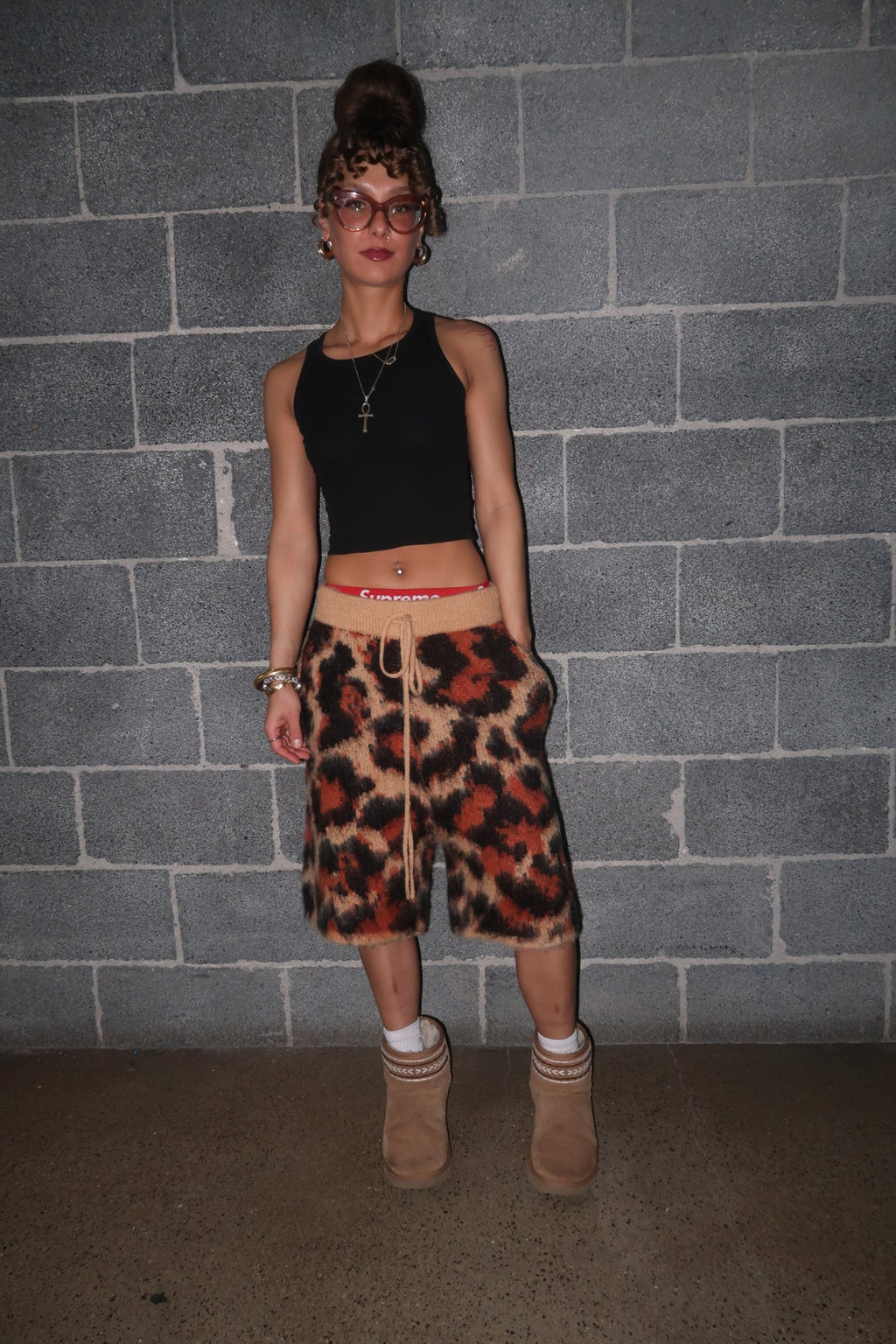 Women's Mohair Cheetah Shorts