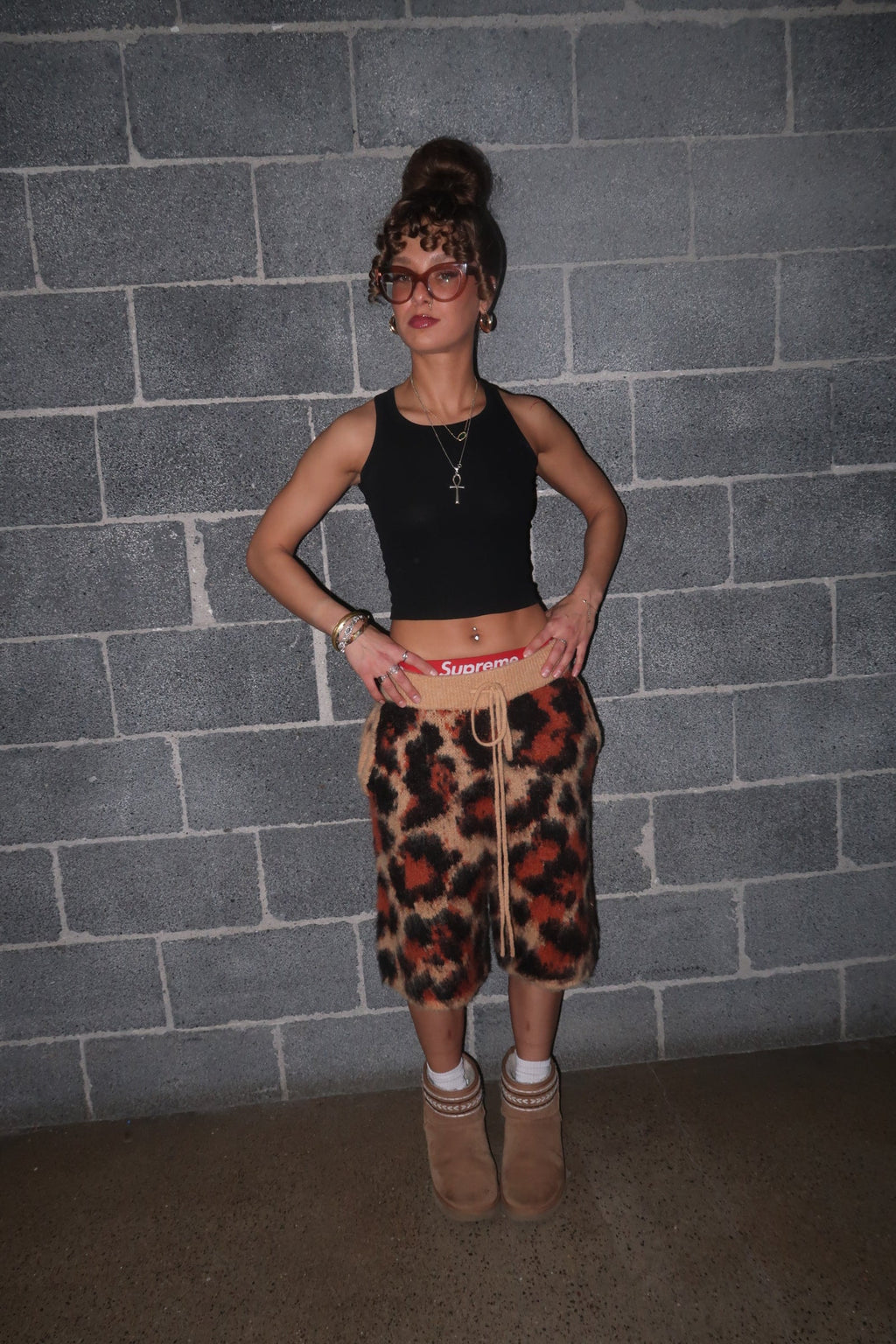 Women's Mohair Cheetah Shorts