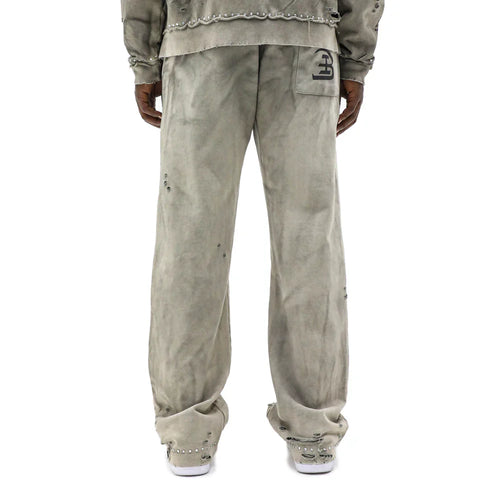 BLACK ISLAND Sweatpants Distressed Vintage Wash